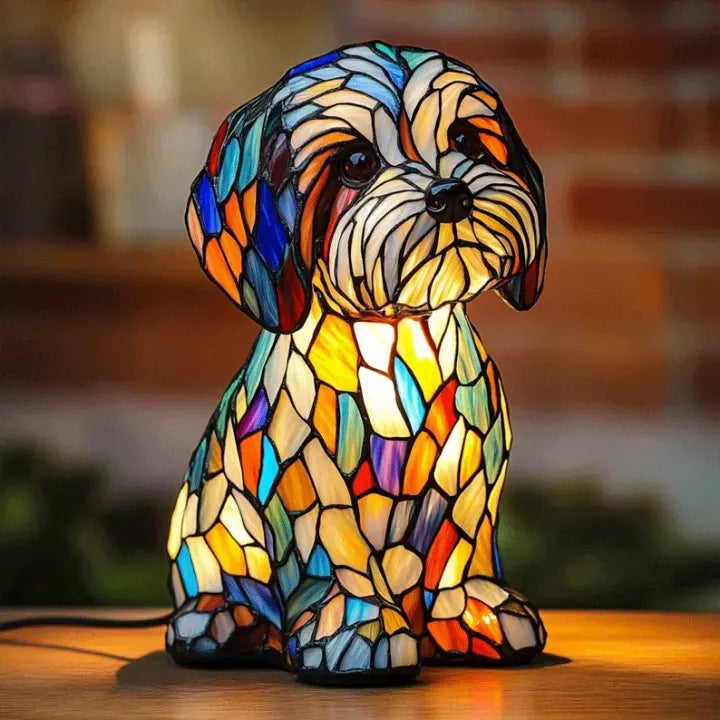 Decorative Dog Lamp Handcrafted LED Light