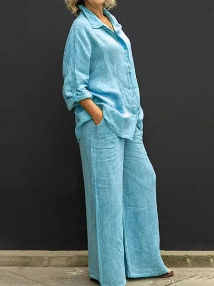 Margaux | Women’s Blouse & Trousers Set | Relaxed & Refined