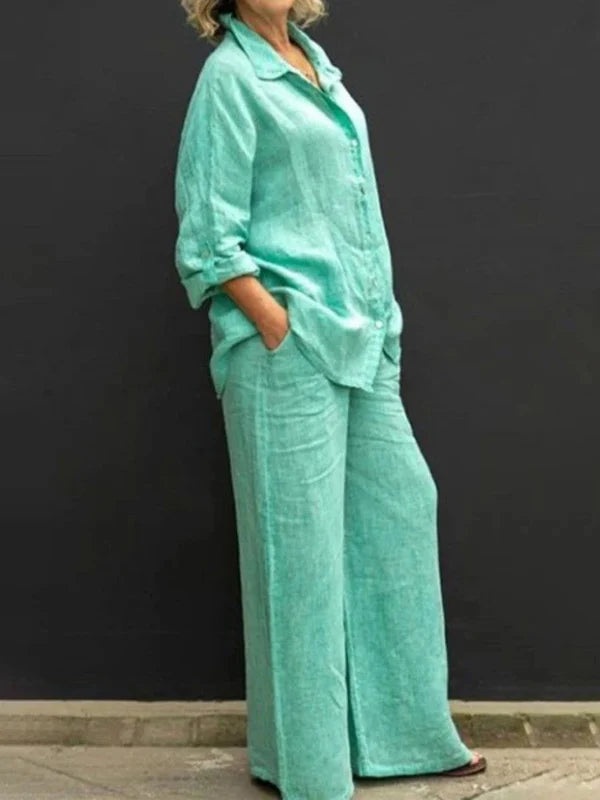 Margaux | Women’s Blouse & Trousers Set | Relaxed & Refined