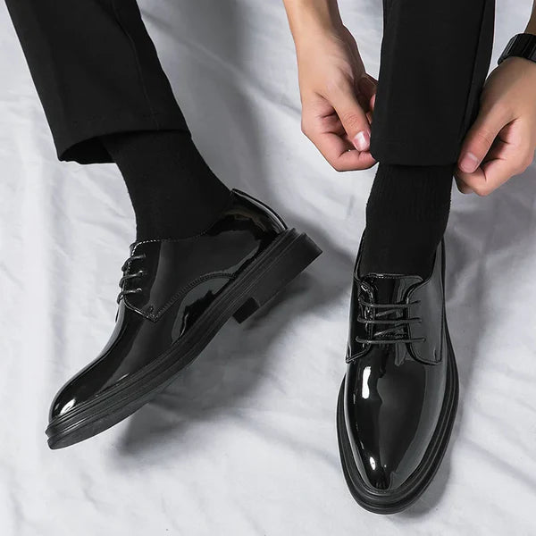 Men’s Glossy Derby Dress Shoes | Formal
