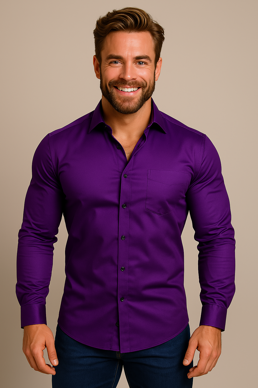 Men's Long Sleeve Shirt – Classic Fit