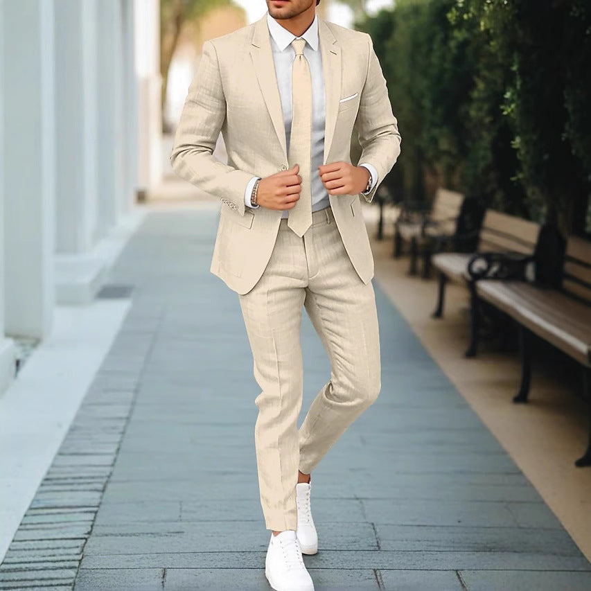 Two-piece men's suit – fitted jacket and trousers