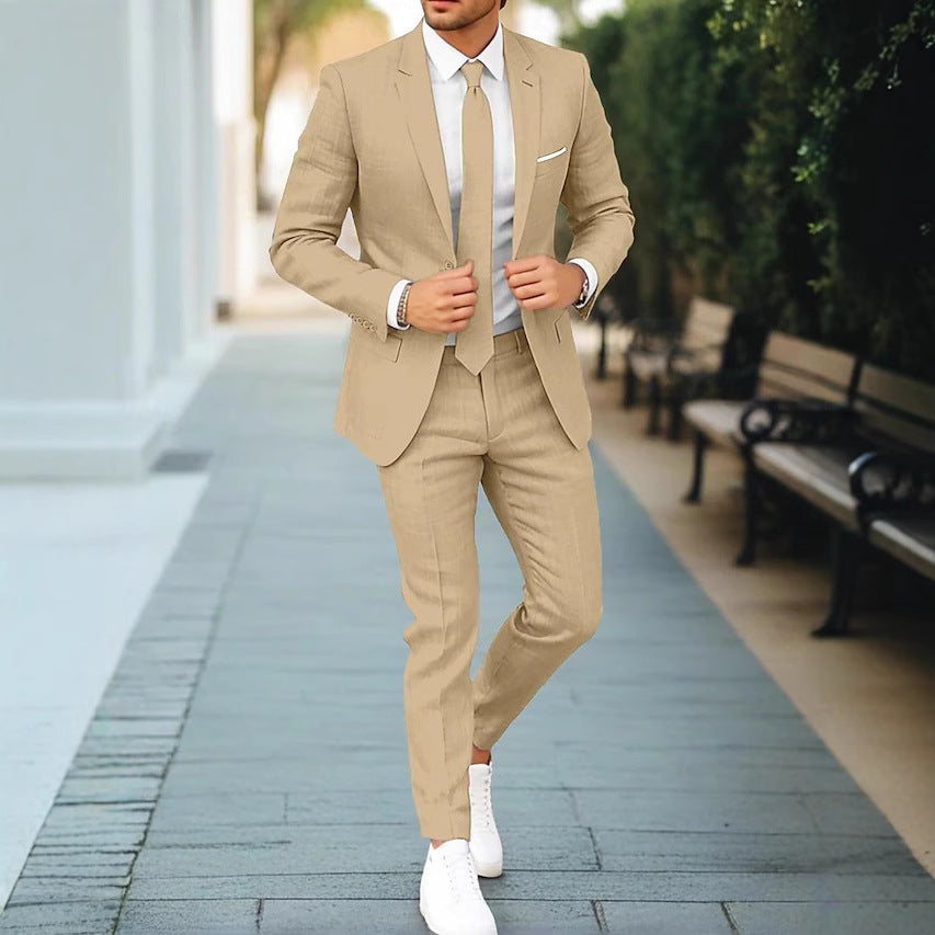 Two-piece men's suit – fitted jacket and trousers