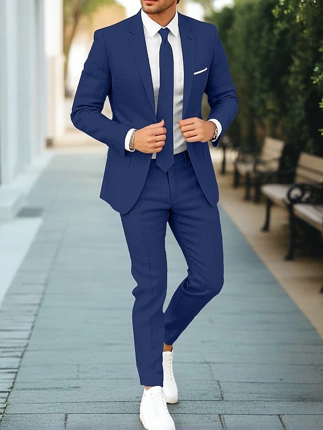 Two-piece men's suit – fitted jacket and trousers