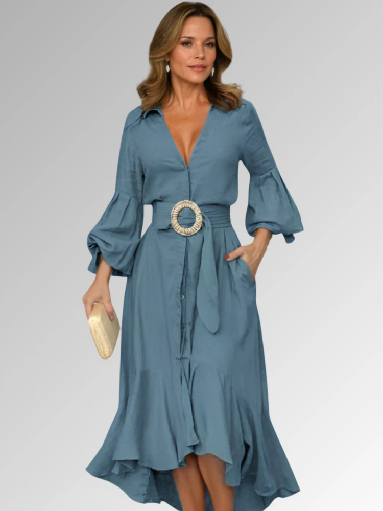 Milena | Women’s A-Line Dress | Flowing