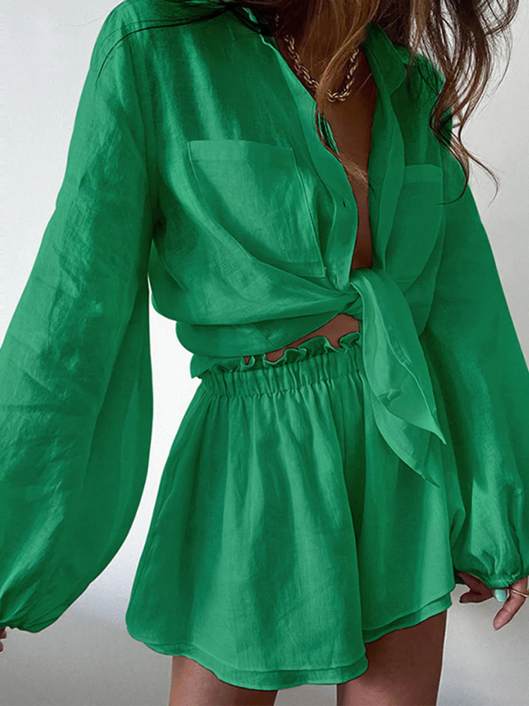Noa | Women’s Shorts Set | Double Lined Two-Piece Minimal