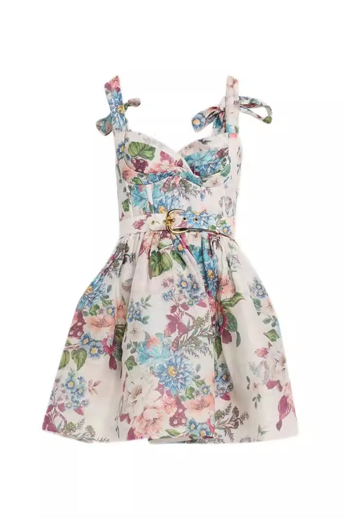 Floral Mini Dress | Tie-Strap | Feminine & Flowy