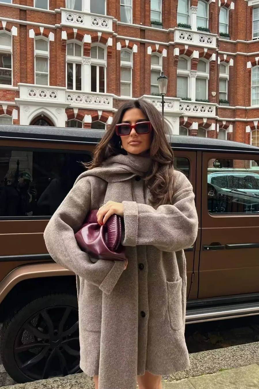 Oversized Wool Coat | Cozy & Chic | Perfect for Cold-Weather Styling