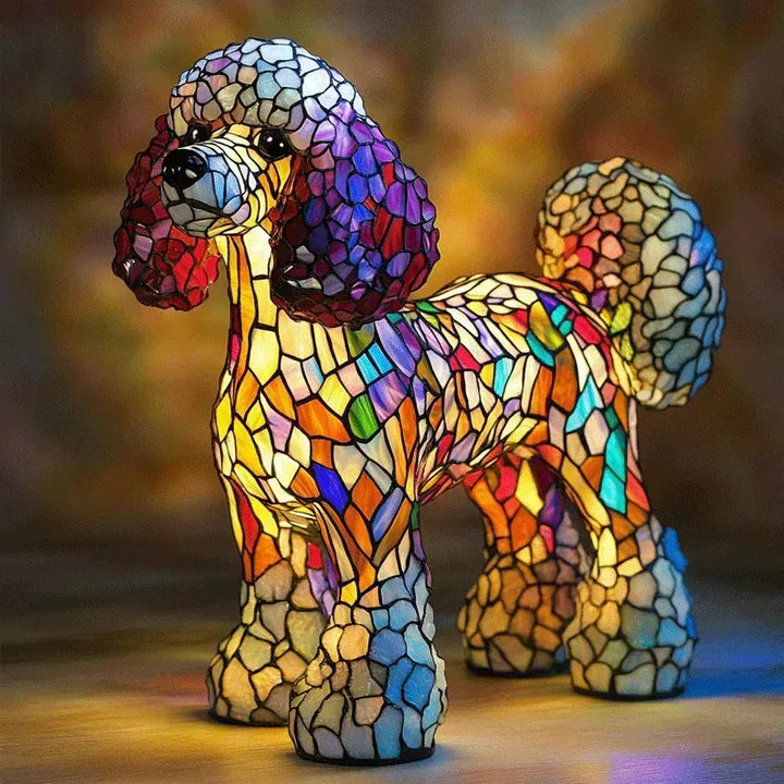 Decorative Dog Lamp Handcrafted LED Light