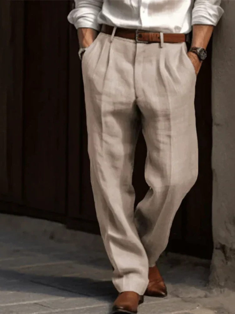 Renzo | Men’s Trousers | Retro Pinstripe Tailored Fit