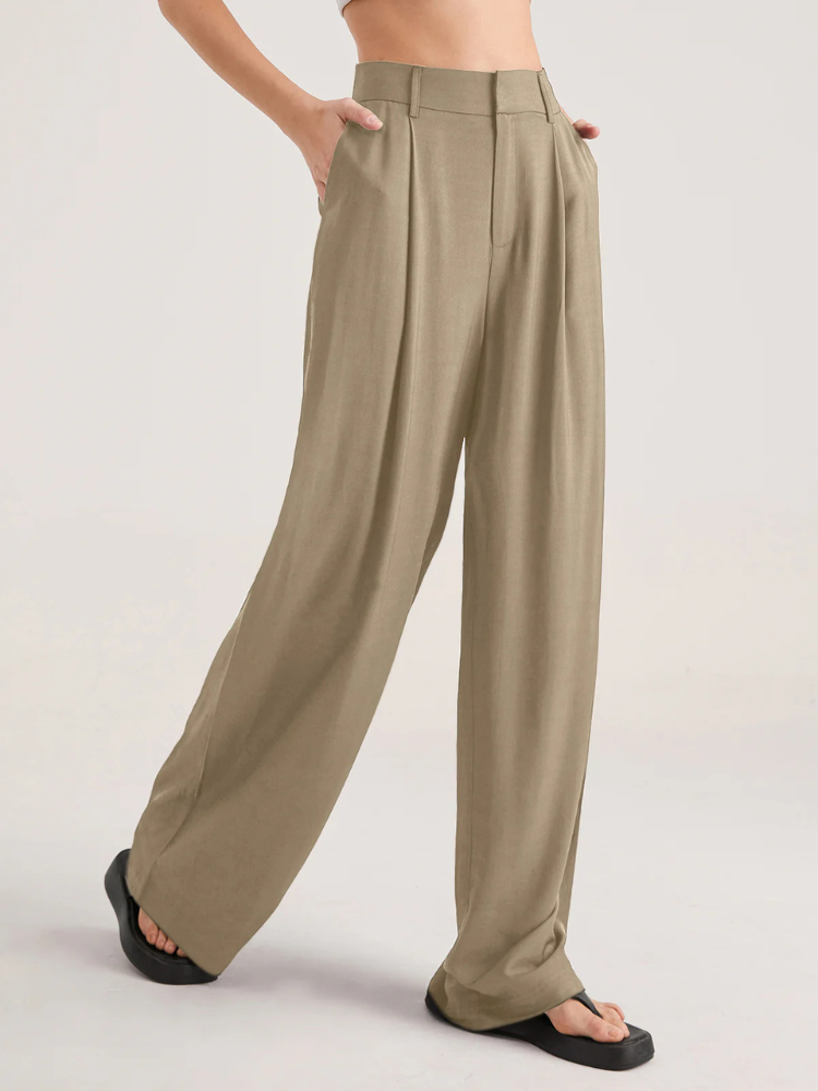 Rheya | Women’s Trousers | Oversized High Waisted Pleated