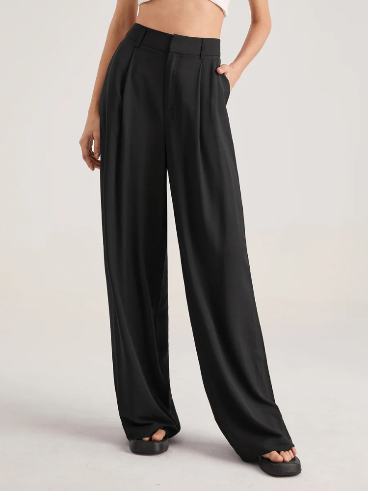 Rheya | Women’s Trousers | Oversized High Waisted Pleated