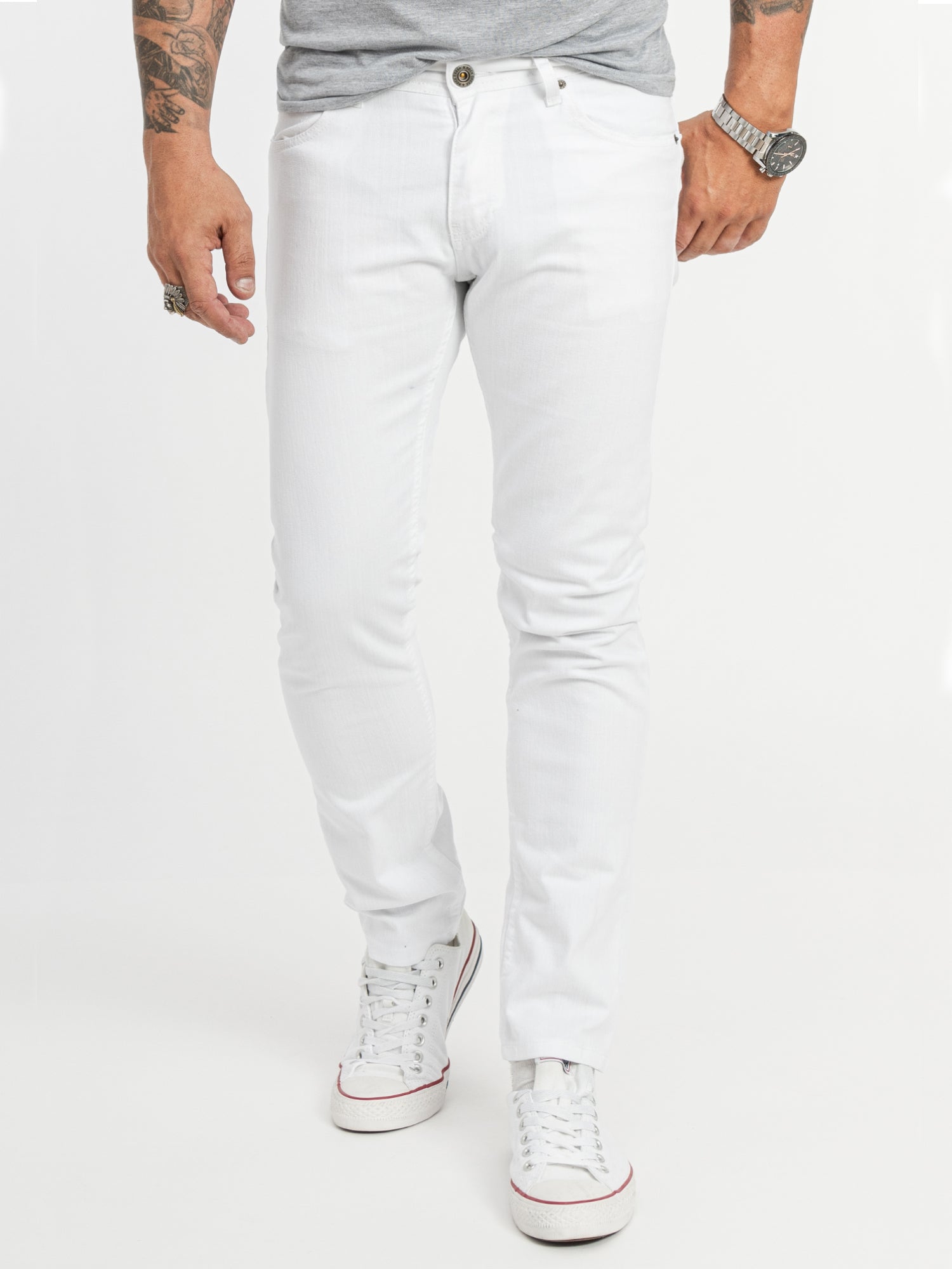 Men's Jeans – White Slim Fit