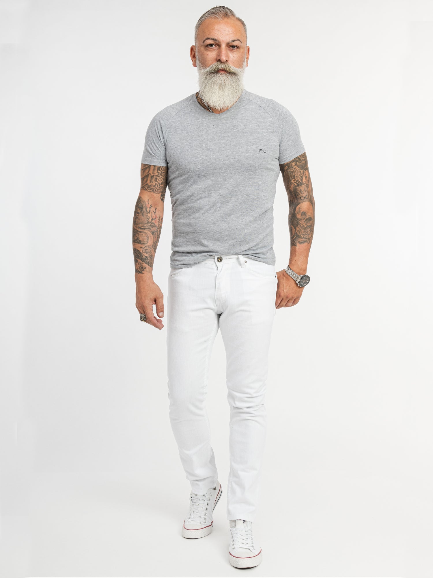 Men's Jeans – White Slim Fit
