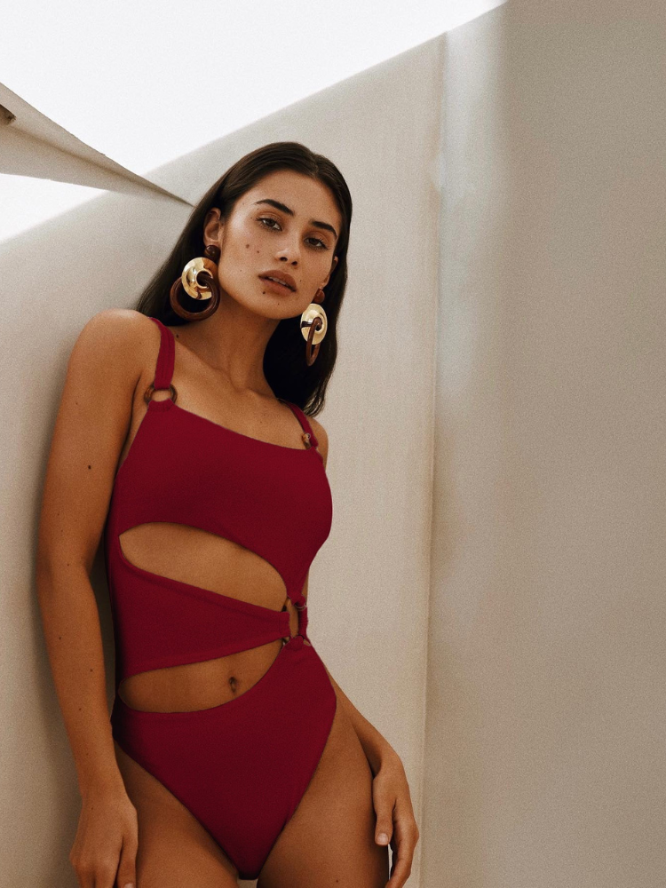 Sarai | Women’s One-Piece Swimsuit | O-Ring Detail and High-Cut Design