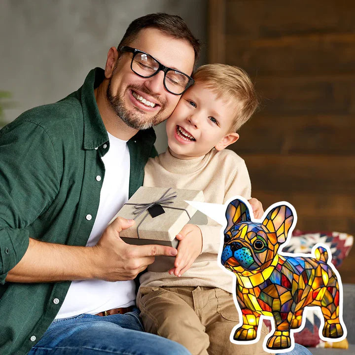 Decorative Dog Lamp Handcrafted LED Light