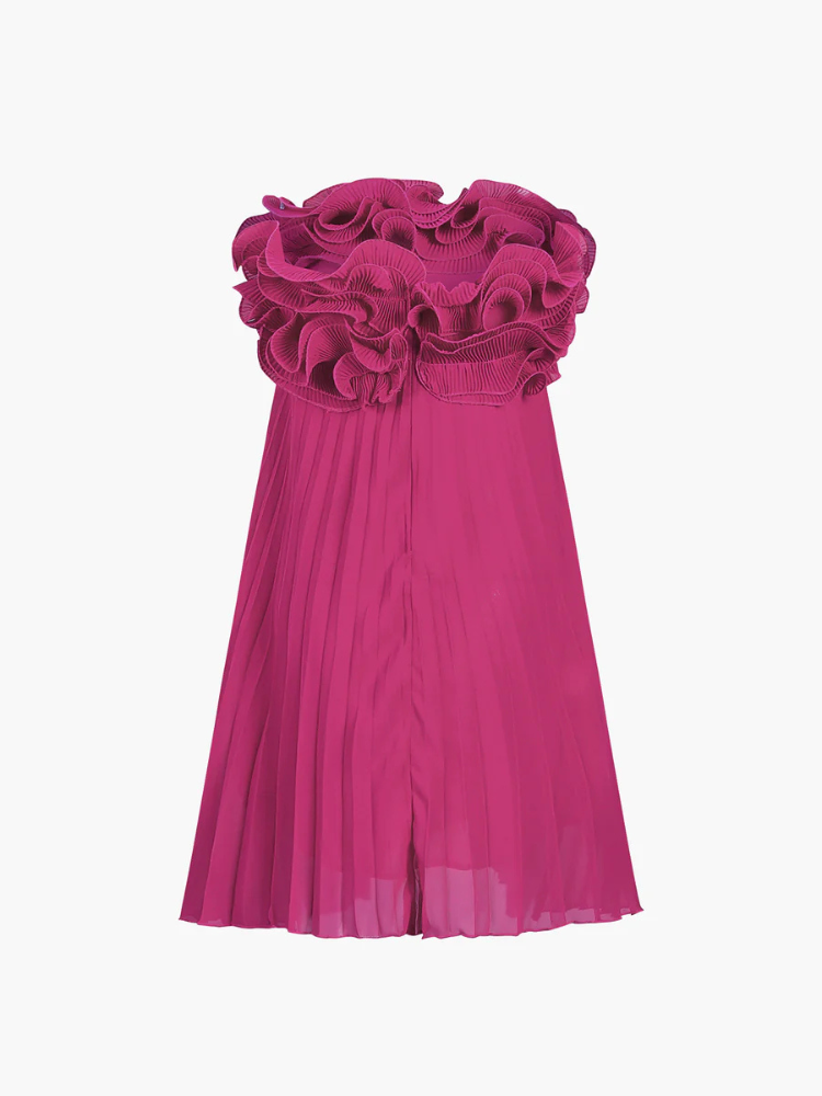 Selina | Women’s Short Dress | Pleated Tube Silhouette