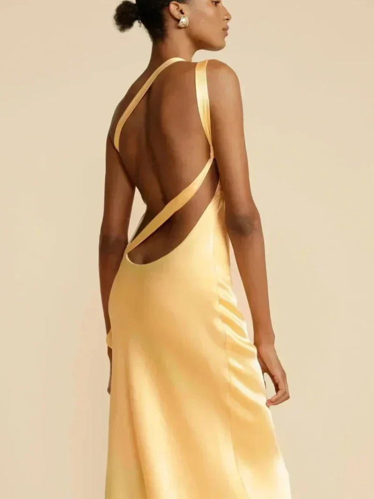 Selvia | Women’s Dress | One Shoulder Backless Asymmetrical Elegant