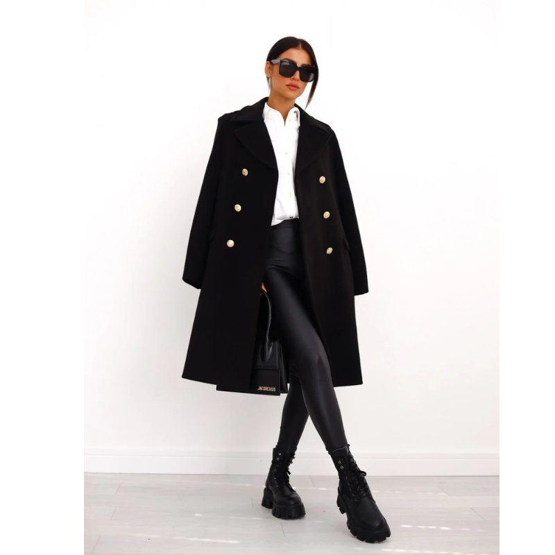 Sienna | Women’s Double-Breasted Coat | Elegant & Cosy
