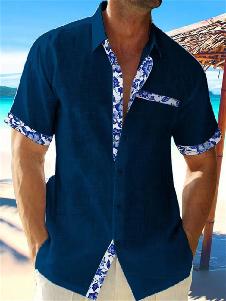 Silas | Men’s Linen Shirt | Patterned & Breathable