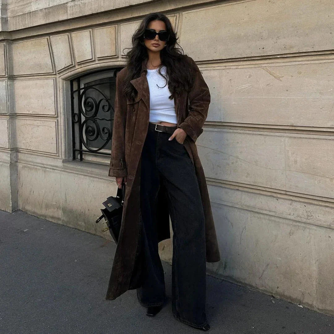 Dámský dlouhý kabát ve starobylém stylu | Zoe