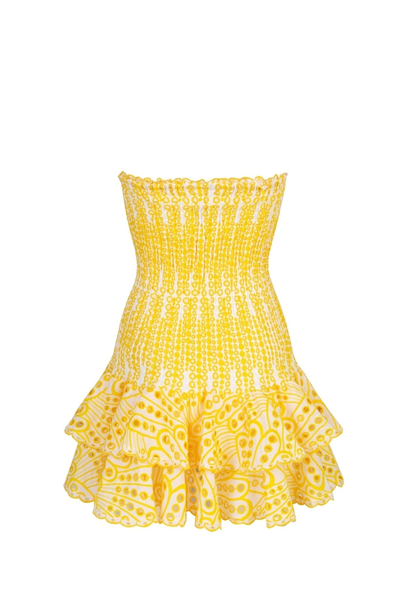 Strapless Smocked Mini Dress | Ruffle Hem | Lightweight & Chic