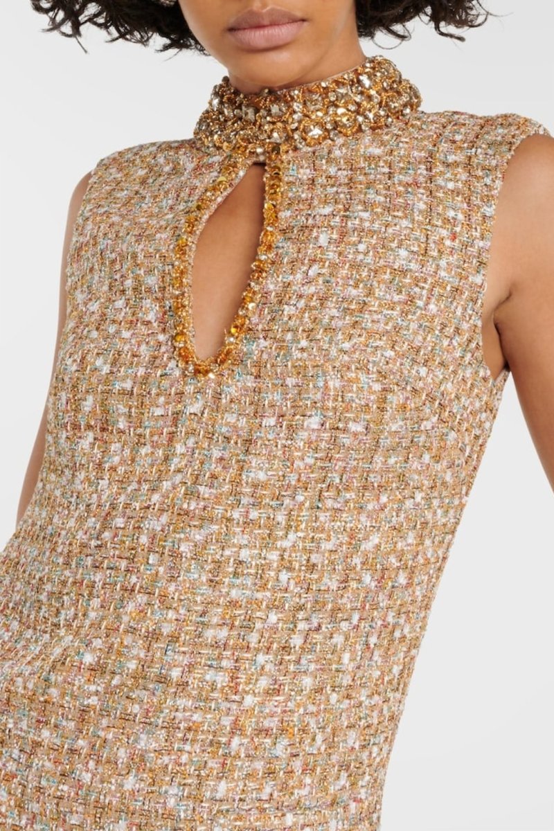 Tweed Mini Dress | High Neck | Elegant & Timeless