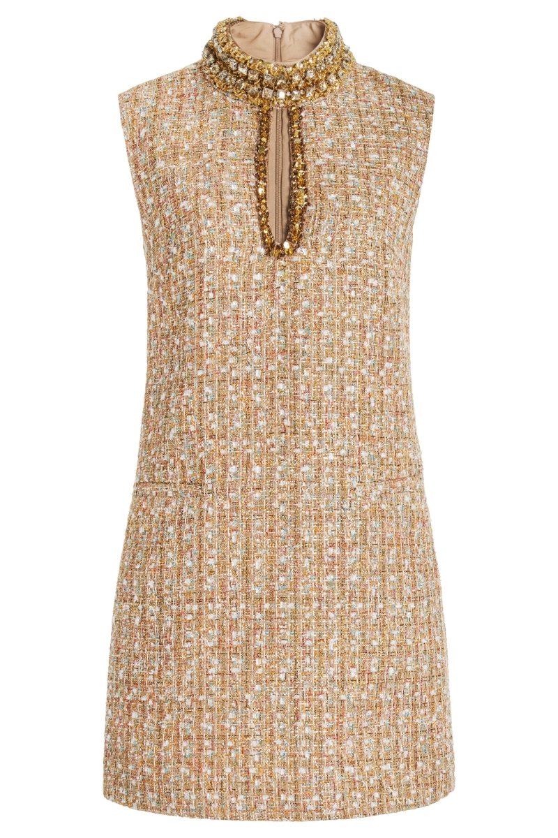 Tweed Mini Dress | High Neck | Elegant & Timeless