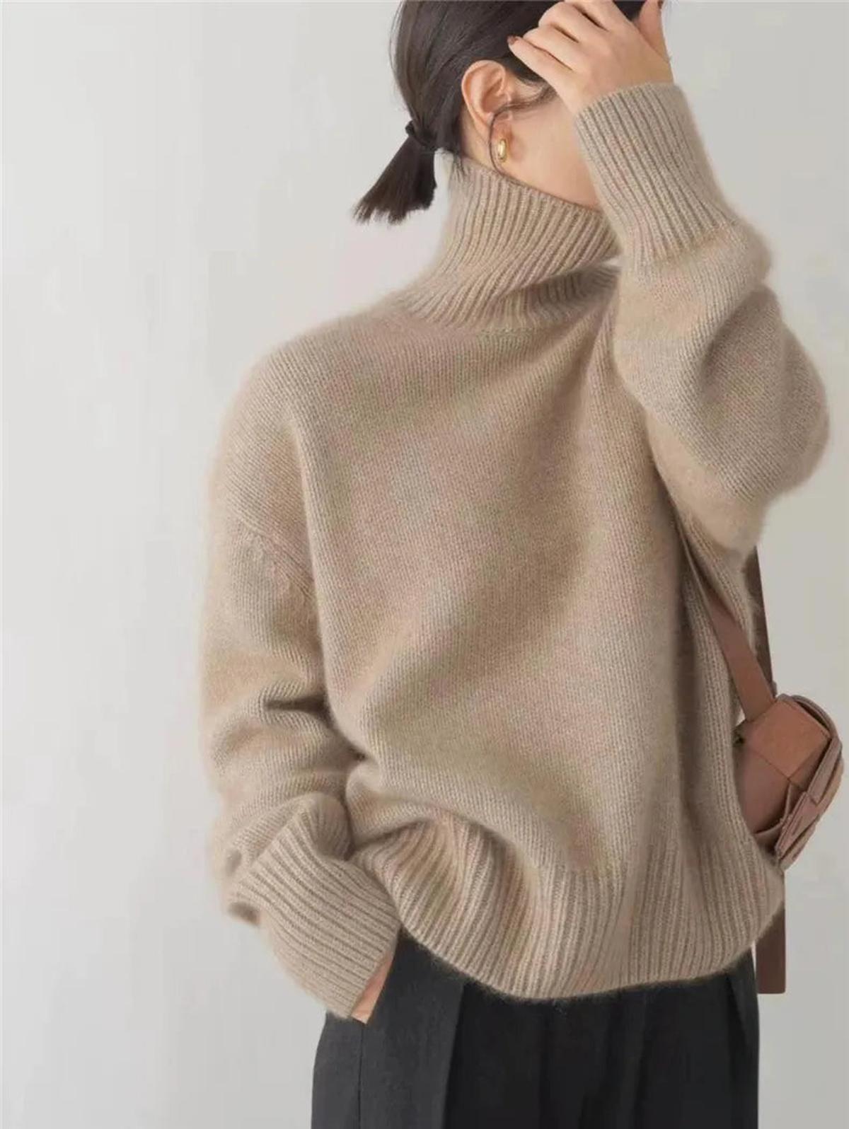 Women’s Sweater – High Neck with Long Sleeves