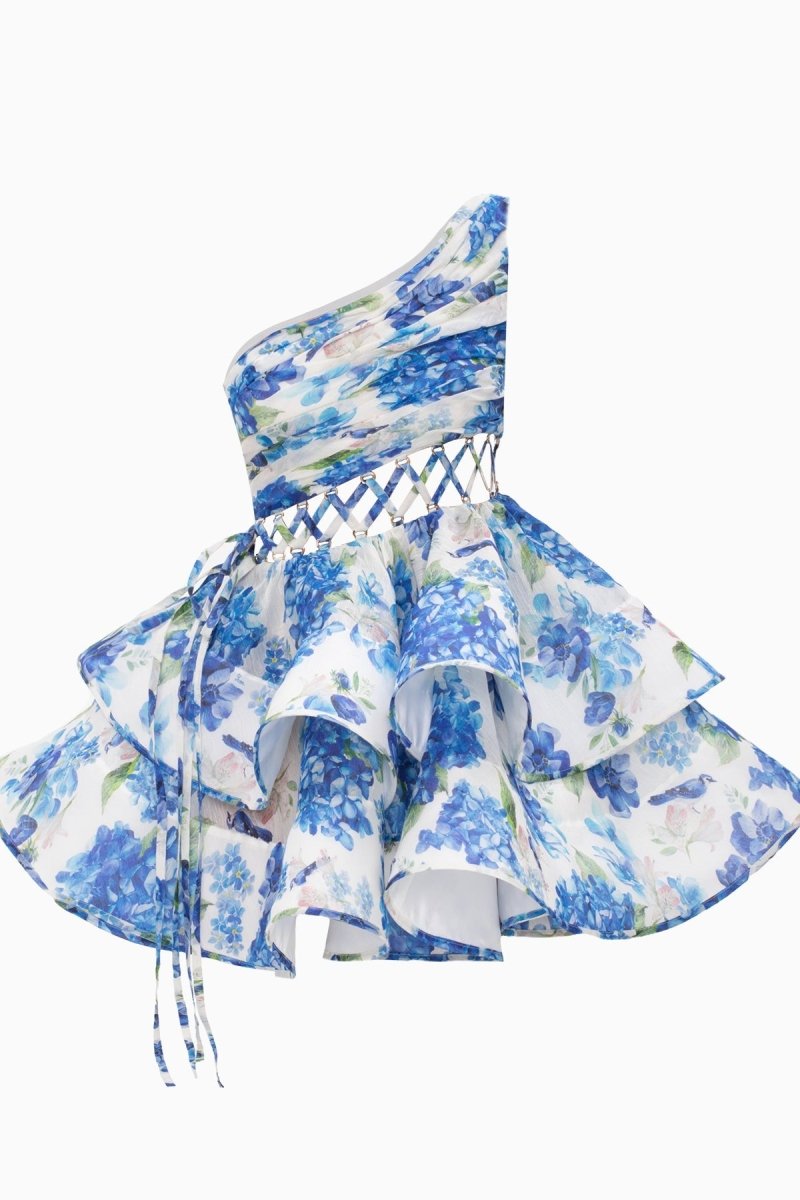 Asymmetrical Ruffle Mini Dress | Bold & Artistic | One-Shoulder Design