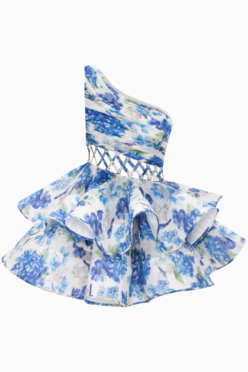 Asymmetrical Ruffle Mini Dress | Bold & Artistic | One-Shoulder Design