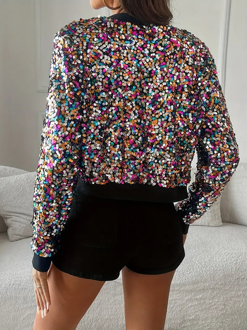 Zafrina - Giacca Bomber Donna con Paillettes