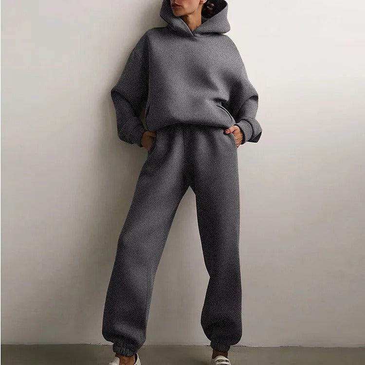 Women’s Hoodie and Jogger Set | Cotton Blend Pullover with Pants