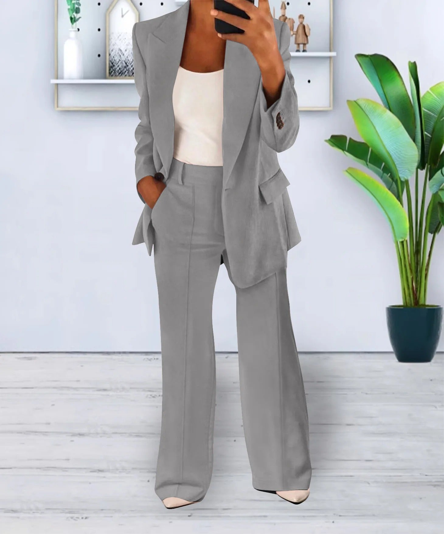 Women’s Co-Ord Set – Blazer and Trouser Two-Piece Outfit