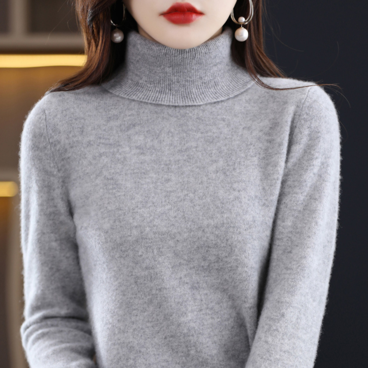 Women's Turtleneck Sweater | Long Sleeve