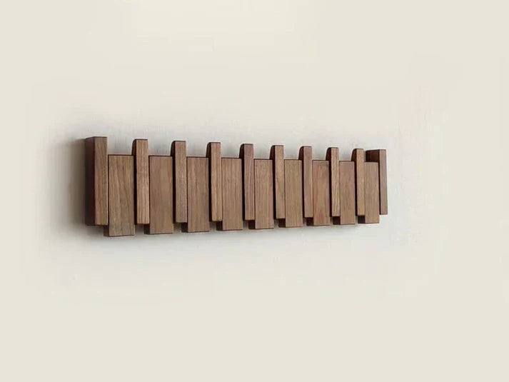 Piano-Inspired Wall Rack – Wooden Organizer
