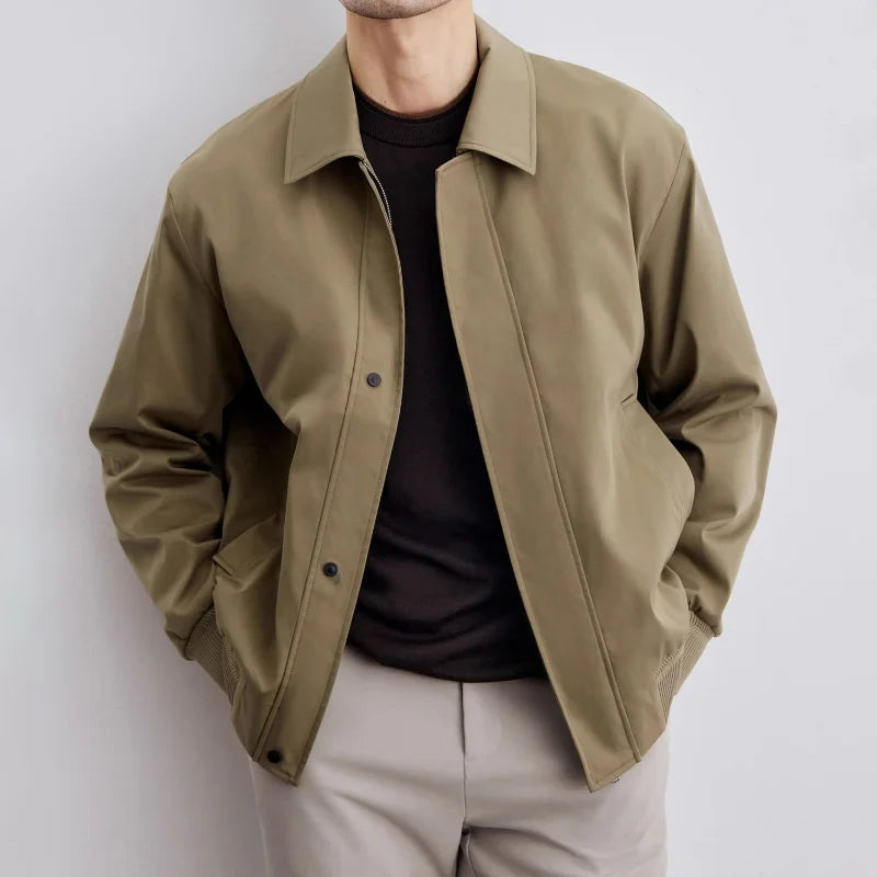Alonzo – Men’s Collared Spring Jacket with Pockets