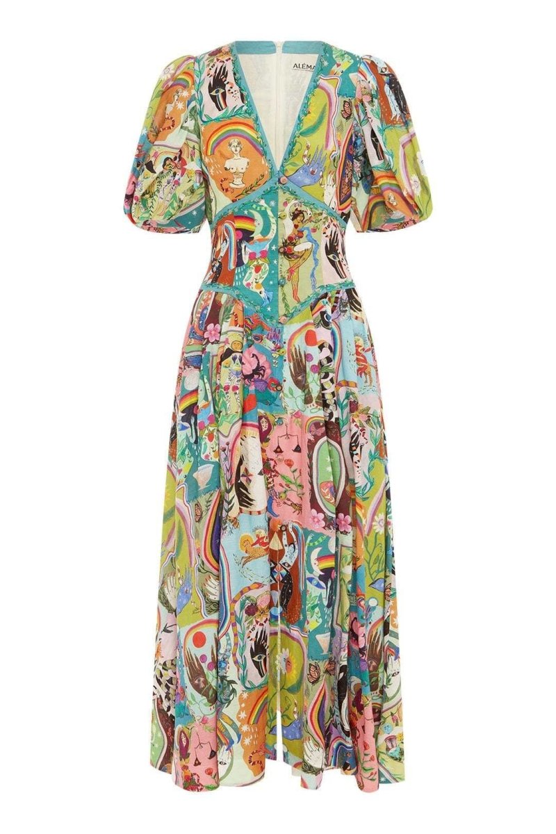 Puff Sleeve Maxi Dress | Vibrant | Playful and Chic