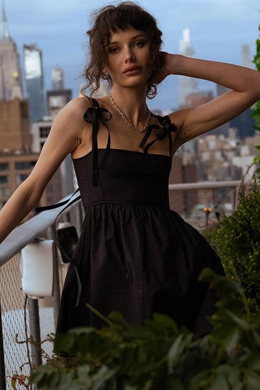 Babydoll Mini Dress | Tie-Strap | Light & Flowy