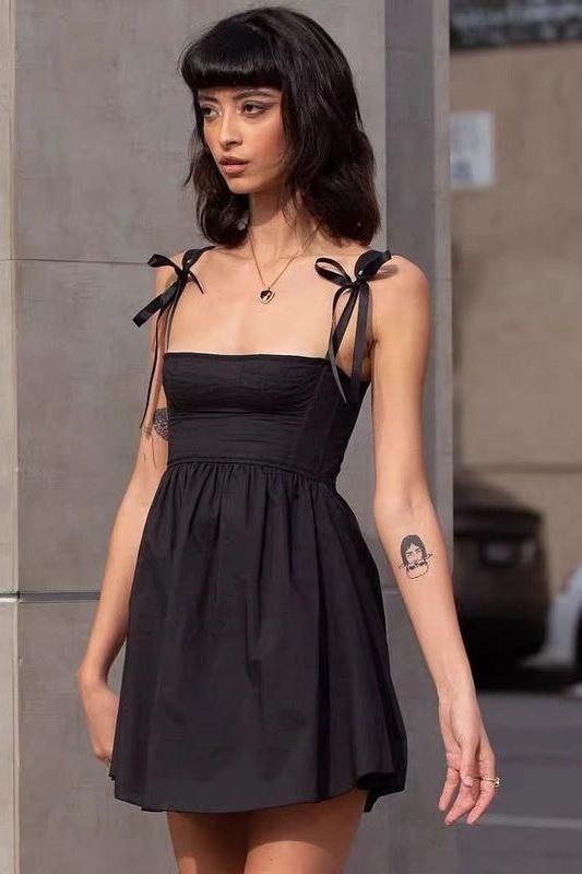 Babydoll Mini Dress | Tie-Strap | Light & Flowy
