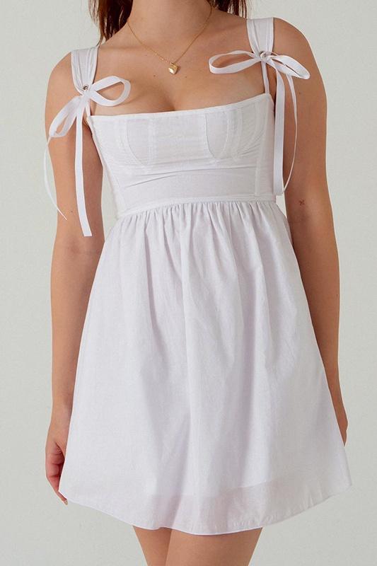 Babydoll Mini Dress | Tie-Strap | Light & Flowy