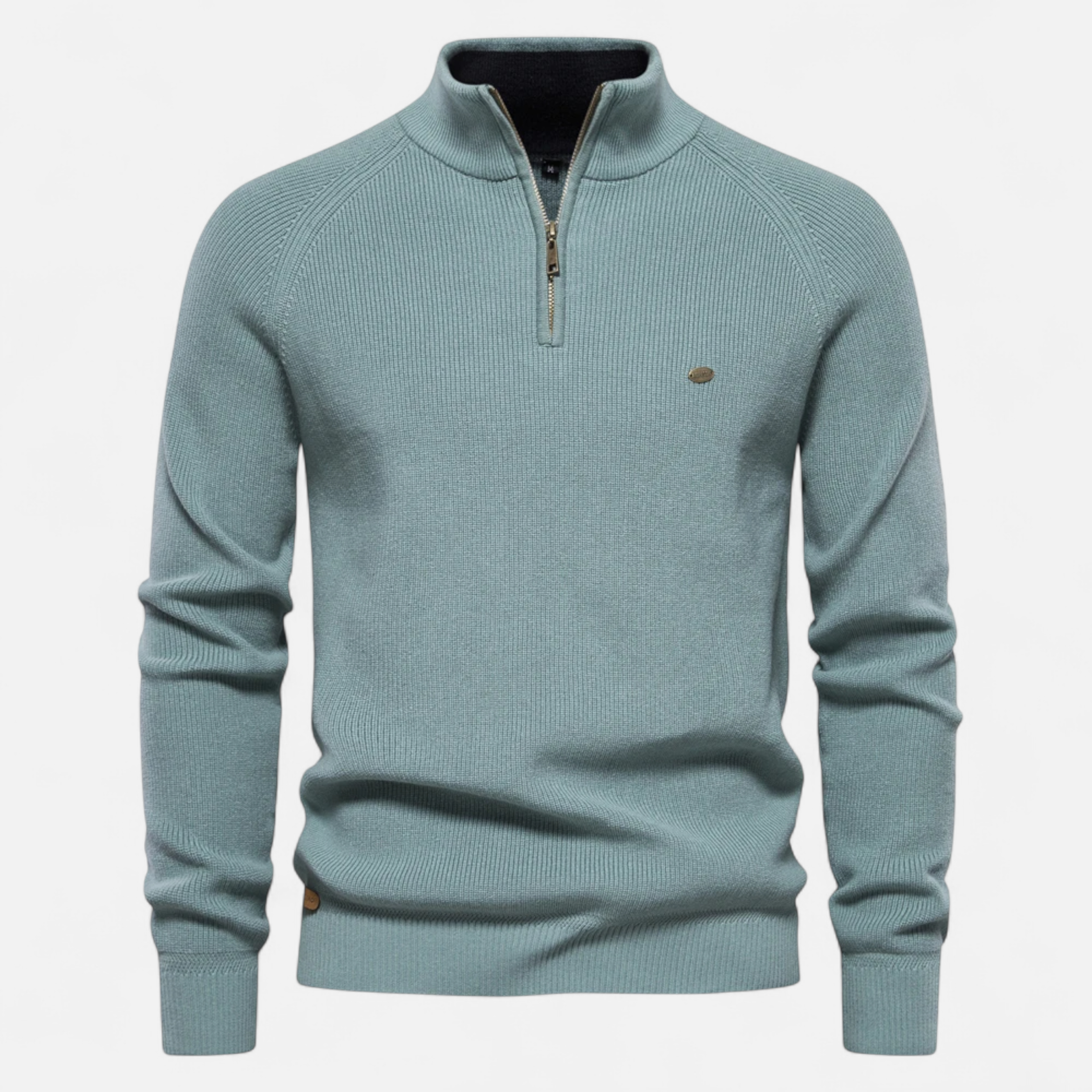 Men's zip-up jumper – sophisticated knit pattern