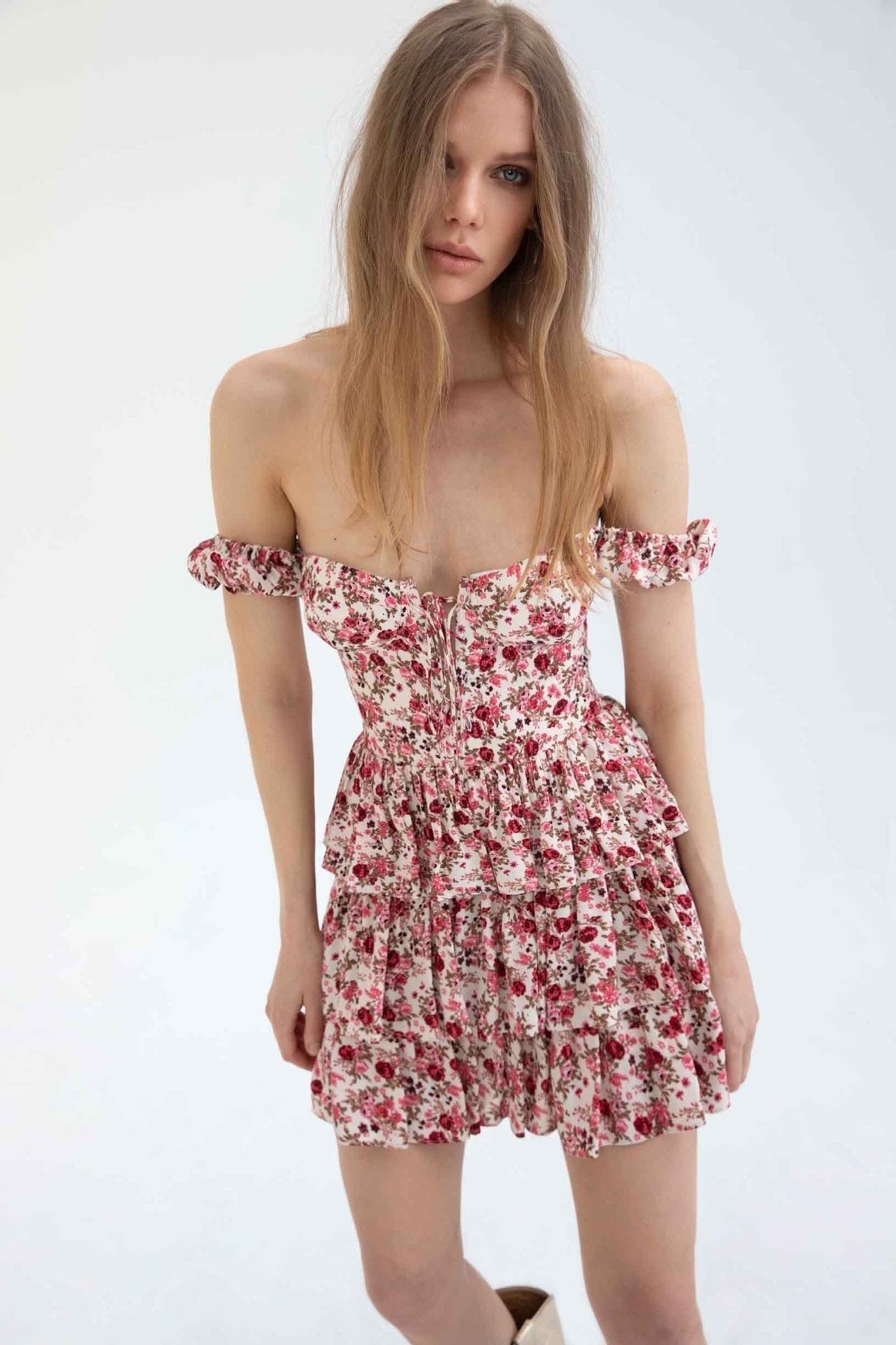 Floral Off-Shoulder Mini Dress | Smocked | Flirty & Feminine