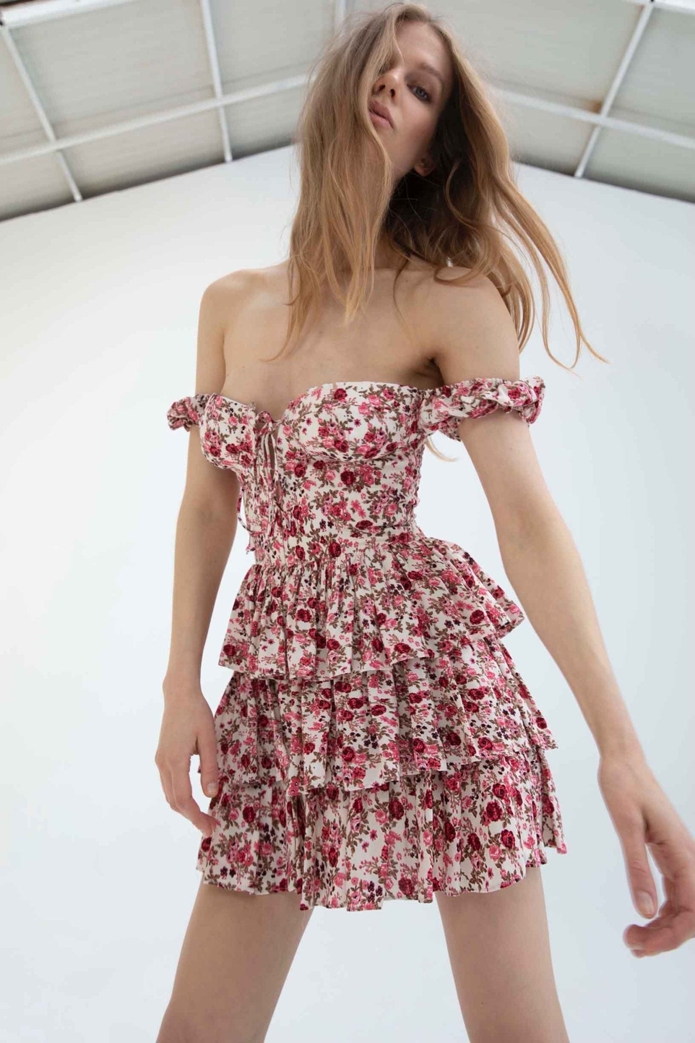 Floral Off-Shoulder Mini Dress | Smocked | Flirty & Feminine