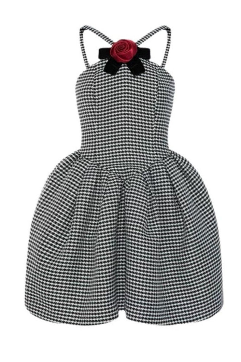 Gingham Bubble Mini Dress | Strapless | Elegant & Playful
