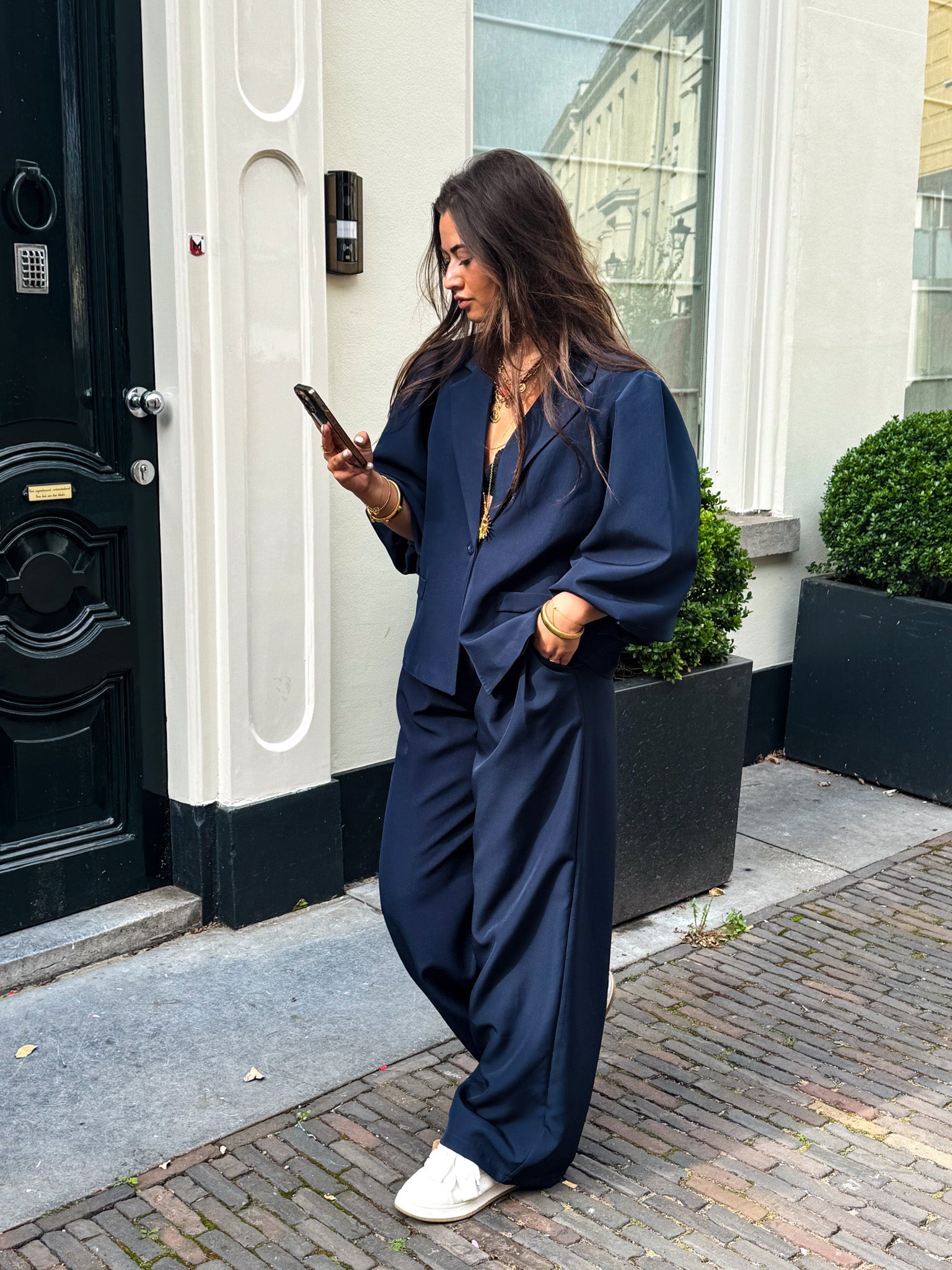 Women’s Blazer - Short-Sleeve Jacket in Navy