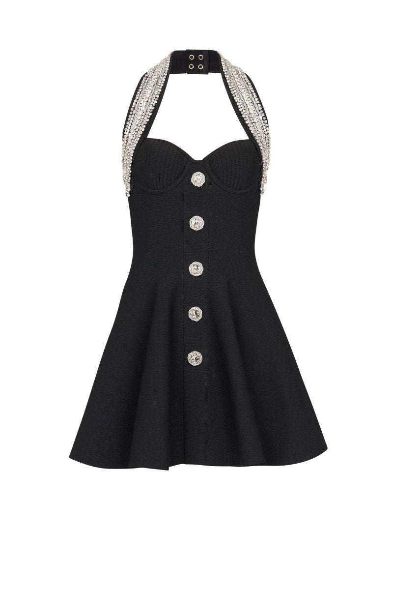 Halter Mini Dress | Vintage-Inspired | Flared Skirt