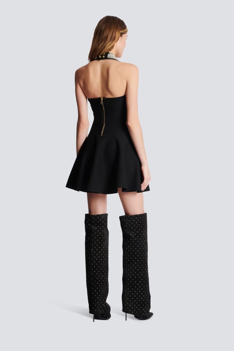 Halter Mini Dress | Vintage-Inspired | Flared Skirt