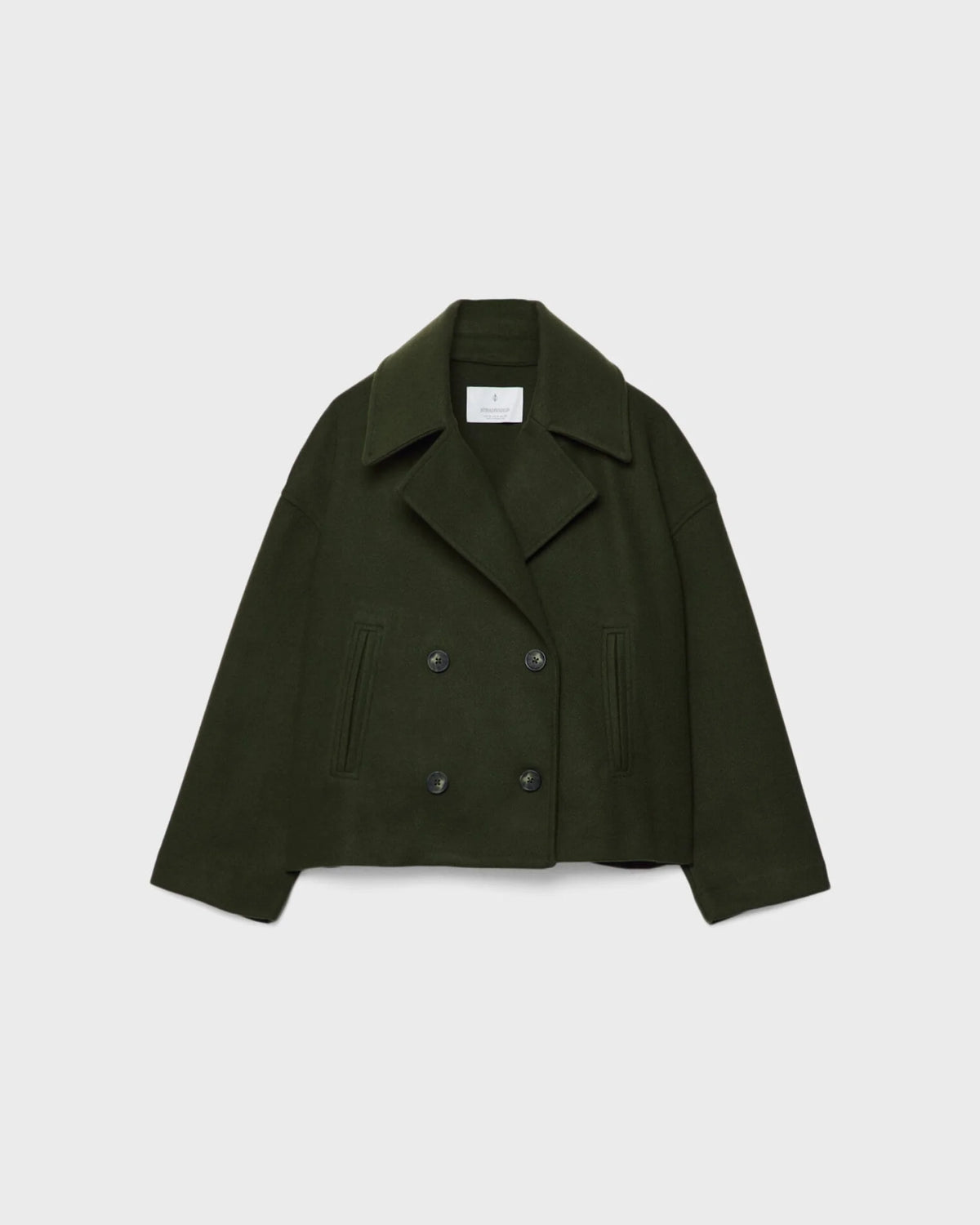 Mirella – Wool Blend Double-Breasted Short Coat for Women