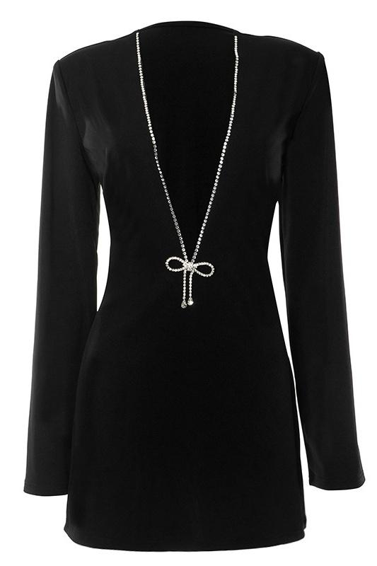 Blazer Mini Dress | Deep V-Neck | Chic & Elegant
